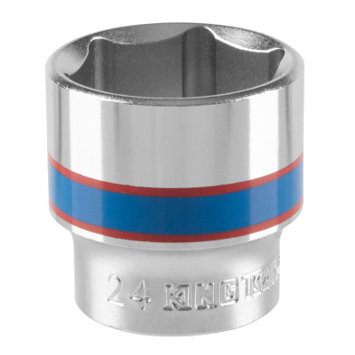 Головка торцевая стандартная шестигранная 3/8", 24 мм KING TONY 333524M