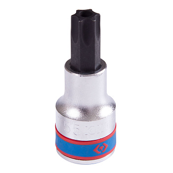 KING TONY Насадка (бита) торцевая 1/2", Torx, T55, L = 60 мм, с отверстием