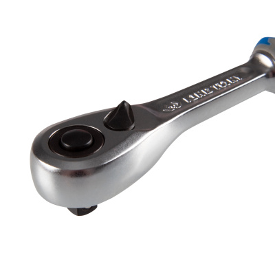 Трещотка 1/4", 140 мм, 90 зубцов, флажковая с кнопкой KING TONY 2773-55GS