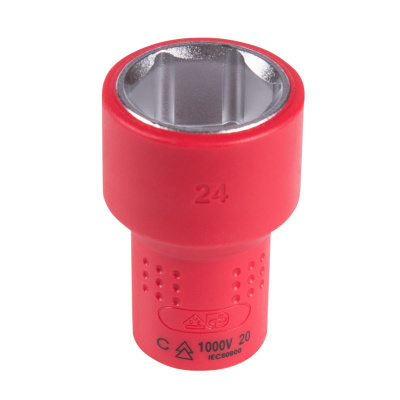 KING TONY Головка торцевая диэлектрическая шестигранная 1/2", 24 мм