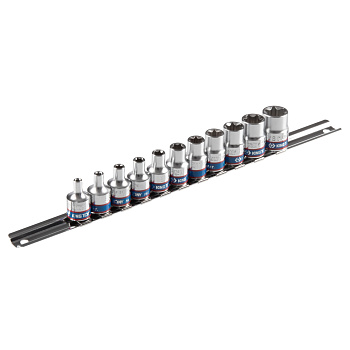 Набор торцевых головок 3/8", TORX Е-стандарт, E4-E18, 11 предметов KING TONY 3121PR