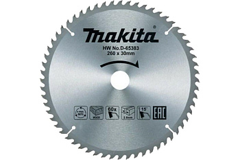 Пильный диск для дерева, 260x30x2.6/1.8x60T Makita