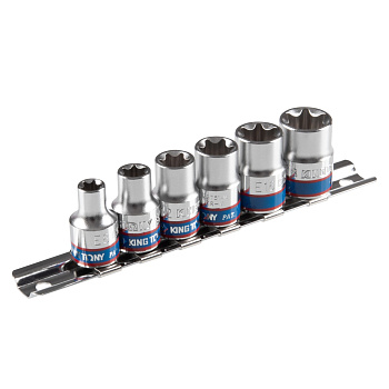 Набор торцевых головок 3/8", TORX Е-стандарт, E8-E18, 6 предметов KING TONY 3106PR