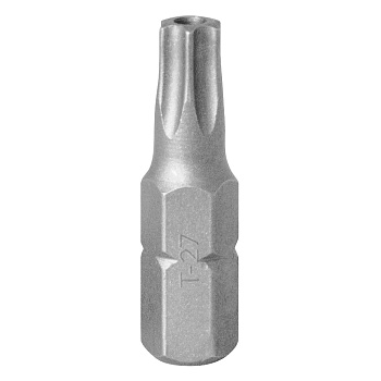 KING TONY Вставка (бита) торцевая 1/4", Torx, T27, 25, с отверстием