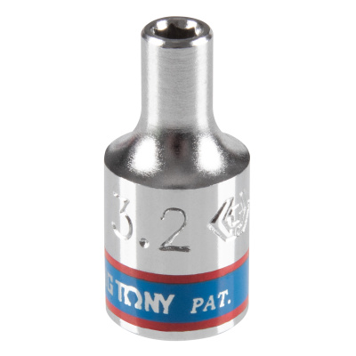 Головка торцевая стандартная шестигранная 1/4", 3,2 мм KING TONY 233532M