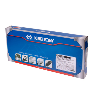 KING TONY Набор торцевых головок с принадлежностями 1/2", шестигранные, 10-32 мм, 24 предмета