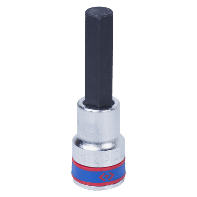 KING TONY Насадка (бита) торцевая 1/2", Hex, 12 мм, L = 80 мм
