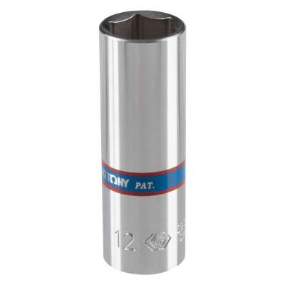 KING TONY Головка торцевая глубокая шестигранная 1/4", 12 мм