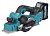 Аккумуляторный рубанок Makita KP001GZ • 40V XGT • 15000 об/мин • ширина 82 мм • глубина 4 мм • 3.7 кг