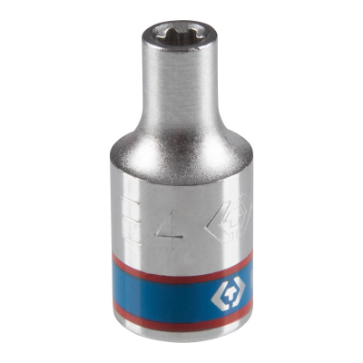 Головка торцевая TORX Е-стандарт 1/4", E4, L = 24 мм KING TONY 237504M