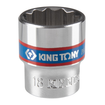 Головка торцевая стандартная двенадцатигранная 3/8", 18 мм KING TONY 333018M