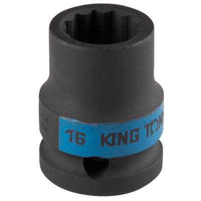 Головка торцевая ударная двенадцатигранная 1/2", 16 мм KING TONY 453016M