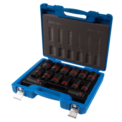 Набор ударных глубоких торцевых головок 3/4", шестигранные, 3/4"-1-5/8", 14 предметов KING TONY 6414SP