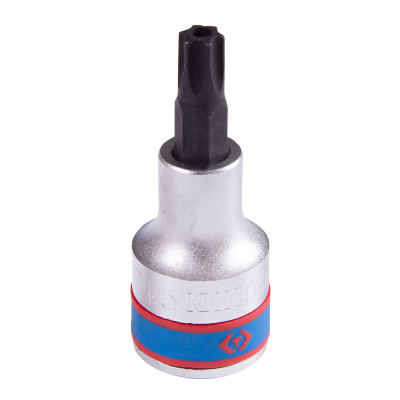 KING TONY Насадка (бита) торцевая 1/2", Torx, T45, L = 60 мм, с отверстием