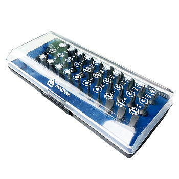 МАСТАК Набор вставок (бит) 1/4", PH, PZ, Hex, Torx, Slotted, 31 предмет