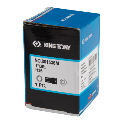 KING TONY Насадка (бита) ударная торцевая 1", HEX, 36 мм, L = 80 мм