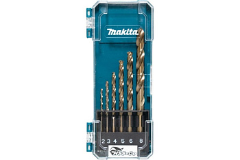 Набор сверл HSS-Co 6 шт. Makita • 2,3,4,5,6,8 мм