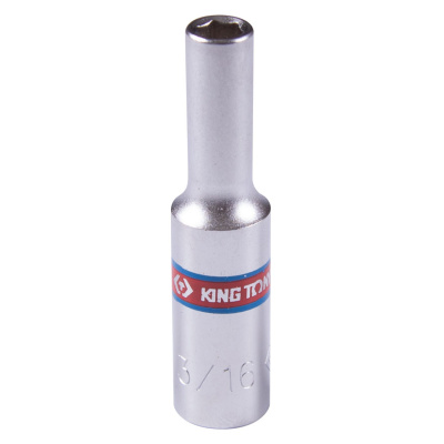 KING TONY Головка торцевая глубокая шестигранная 1/4", 3/16", дюймовая