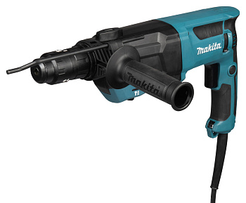 Сетевой перфоратор Makita HR2670FT • 800 Вт • SDS-PLUS • 26 мм • 3.0 Дж • 3 режима • 0-4500 уд/м • 3.1 кг •