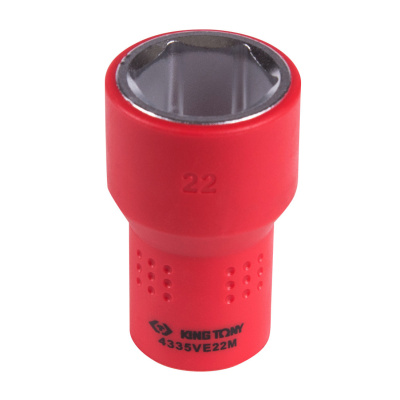 KING TONY Головка торцевая диэлектрическая шестигранная 1/2", 22 мм