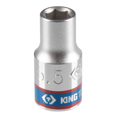 Головка торцевая стандартная шестигранная 1/4", 5,5 мм KING TONY 233555M