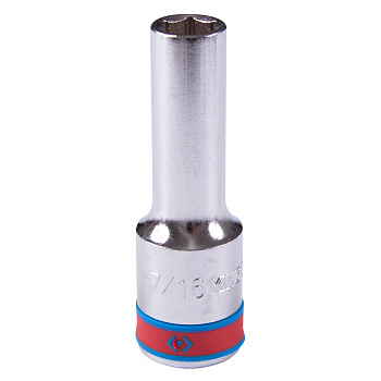 KING TONY Головка торцевая глубокая шестигранная 1/2", 7/16", дюймовая