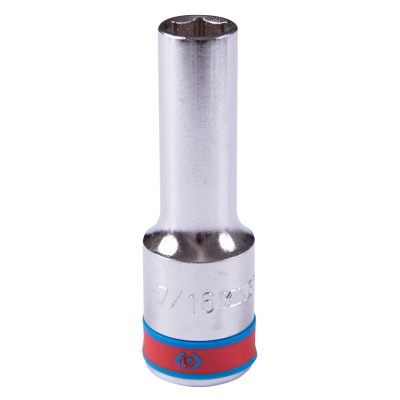 KING TONY Головка торцевая глубокая шестигранная 1/2", 7/16", дюймовая