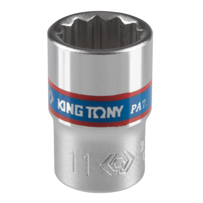 Головка торцевая стандартная двенадцатигранная 1/4", 11 мм KING TONY 233011M