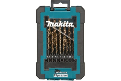 Набор сверл M-force 19 шт. Makita • 1-10 мм • шаг 0.5 мм
