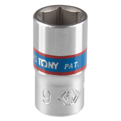 Головка торцевая стандартная шестигранная 1/4", 9 мм KING TONY 233509M