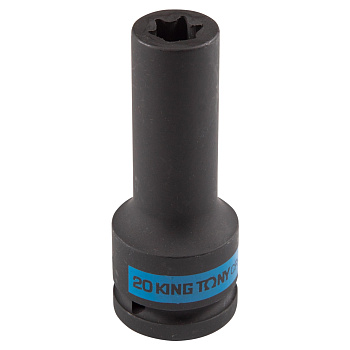 KING TONY Головка торцевая ударная глубокая TORX Е-стандарт 3/4", E20, L = 110 мм