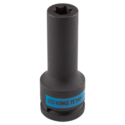 KING TONY Головка торцевая ударная глубокая TORX Е-стандарт 3/4", E20, L = 110 мм