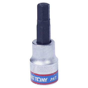 KING TONY Насадка (бита) торцевая 3/8", Hex, 7 мм, L = 50 мм