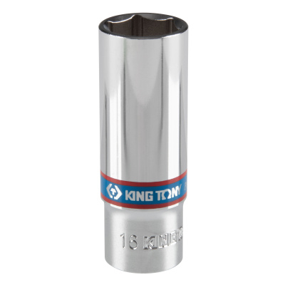 KING TONY Головка торцевая глубокая шестигранная 3/8", 16 мм