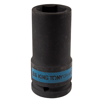 KING TONY Головка торцевая ударная глубокая шестигранная 3/4", 26 мм