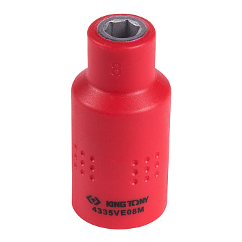 KING TONY Головка торцевая диэлектрическая шестигранная 1/2", 8 мм