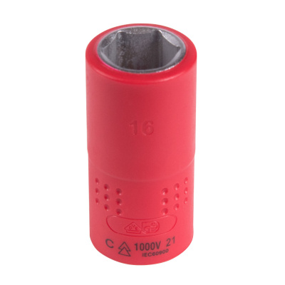 KING TONY Головка торцевая диэлектрическая шестигранная 1/2", 16 мм