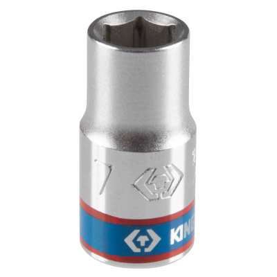 Головка торцевая стандартная шестигранная 1/4", 7 мм KING TONY 233507M