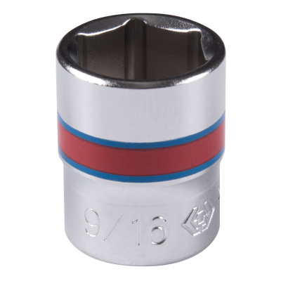 KING TONY Головка торцевая стандартная шестигранная 1/4", 9/16", дюймовая