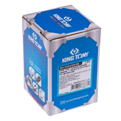 KING TONY Головка торцевая ударная 1", Square 20 мм х Hex 41 мм, футорочная