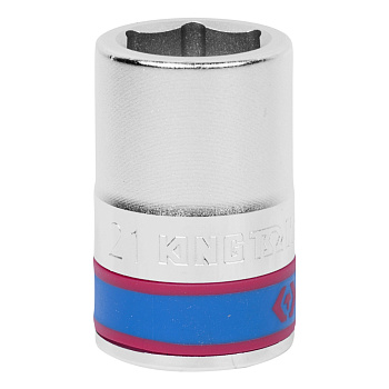KING TONY Головка торцевая стандартная шестигранная 3/4", 21 мм