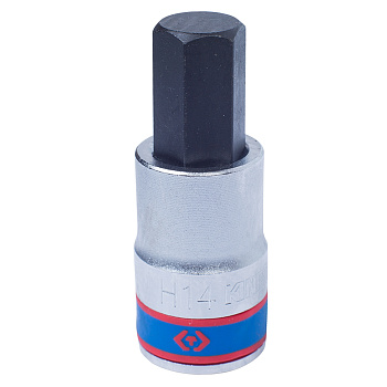 KING TONY Насадка (бита) торцевая 1/2", Hex, 14 мм, L = 60 мм