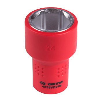 KING TONY Головка торцевая диэлектрическая шестигранная 1/2", 24 мм