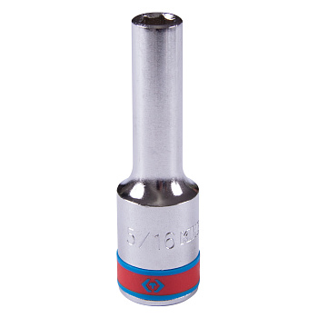 KING TONY Головка торцевая глубокая шестигранная 1/2", 5/16", дюймовая