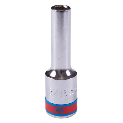 KING TONY Головка торцевая глубокая шестигранная 1/2", 5/16", дюймовая