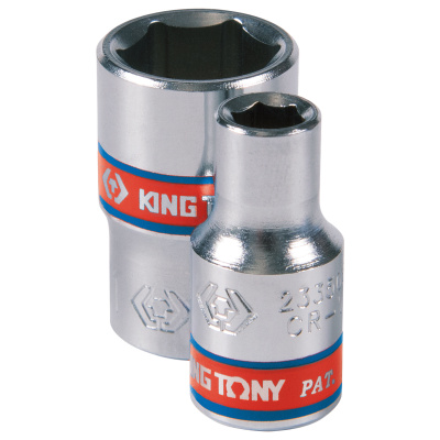 Головка торцевая стандартная шестигранная 1/4", 1/4", дюймовая KING TONY 233508S