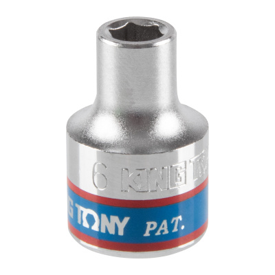 Головка торцевая стандартная шестигранная 3/8", 6 мм KING TONY 333506M