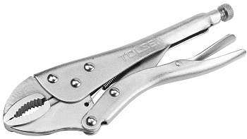 Зажим с фиксатором 180 мм, с закругленными губками TOLSEN TT10380