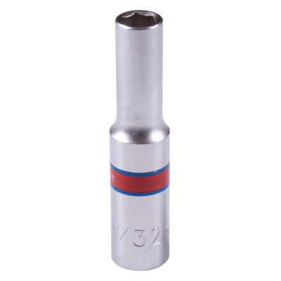 KING TONY Головка торцевая глубокая шестигранная 1/4", 7/32", дюймовая
