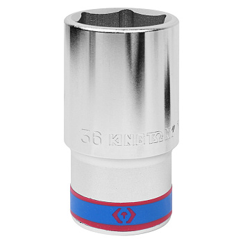 KING TONY Головка торцевая глубокая шестигранная 3/4", 36 мм